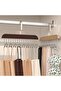 Multifunctional Wooden Hanger with 8 Hooks Scarf Tie Belt Bra Bag Hanger - 3