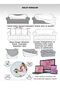 - Bürümcük 3-Seater Sofa Cover, Stretchable and Flexible Sofa Bed Cover Without Skirt - 3