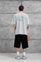 Men's T-Shirt Brand Written Washable Gray Oversize Printed Crew Neck Thick Cotton Fabric - 3