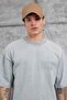 Men's T-Shirt Brand Written Washable Gray Oversize Printed Crew Neck Thick Cotton Fabric - 4