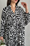 100% Viscose Bohemian Alaçatı Dress Buttoned Black and White Viscose Dress Suitable for Hijab