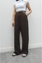 Brown Heche Pleated Belted Trousers