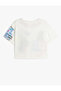 Beige Printed T-Shirt - 2