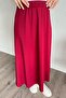 Double Knitted Fabric Skirt - Red - 3
