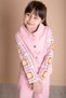 Pink Embroidery Detailed Sleeves Lace Girls Bottom Top Suit 20336 - 2