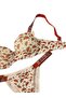 Watermelon Patterned Stoned Padded Women's Bra Set - 4