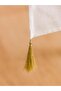 عداء أبيض مطرز بأوراق الشجر مقاس 45x150 سم - 4