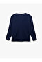 Long Sleeve Color Block Print Detailed Polo Neck T-Shirt - 2