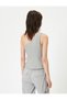 Gray Melange Women's Vest 4Sak20026Uw - 4