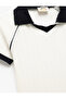 Cotton Short Sleeve Ribbed Polo Neck T-Shirt - 3