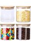Glass Storage Jars with Airtight Lids, 600ml, Set of 4