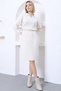 Women's Vanilla Polo V-Neck Pleated Skirt Knitwear Dress - 6