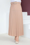 Belted Pleated Skirt TSD230113 Powder