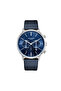 LC08043.399 Men Multi Function Display Watch & Leather Strap Dark Blue