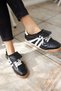 Eduard Women's Black Vertical Detail Sneakers - 5