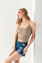 Hair Braid Strap V-Neck Crop Top, Body, Stylish Comfortable V-Neck Ribbed Sleeveless T-Shirt Crop, Strap Crop. - 4