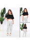 Female Child Black and White Short T-Shirt Sequins Sequins Dancer Costume - 6