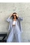 Women's Double Linen Shirt Pants Bottom Top Set - 2