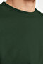 Khaki Oversized /Wide Cut Label Embroidered D Textured Tok Fabric T-Shirt Tmnss23Ts00074 - 4