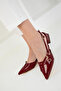Claret Red Patent Leather Women's Classic Heeled Shoes 19105 - 5