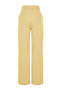 Sarı Straight/Düz Kesim Pilili Dokuma Kumaş Pantolon TWOAW23PL00401 - 8