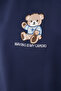 Lacivert %100 Pamuk Regular/Normal Kalıp Ayıcık Nakışlı  Örme T-Shirt TWOSS25TS00088 - 6