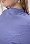 Lilac A-Line Short Sleeve Knitted Plus Size Dress Tbbss25Ah00114 - 4