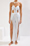 Striped Textured Slit Blouse Trousers Set Tbess25Au00038 - 4
