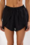 Black Woven Slit Beach Shorts Tbess25Sr00002 - 3