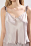 Vizon 3'lü Çeyiz Set Leoparlı Fırfırlı Saten Külotlu ve Şortlu Dokuma Pijama Takımı THMSS25PT00322 - 6