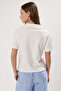 White Polo Collar Regular/Standard Fit Wrap Knitted Blouse Twoss25Go00105 - 4