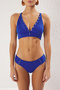 Saks Aksesuarlı Üçgen Kaplı Regular Normal Bel Bikini Takımı TBESS25BT00105 - 4