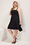 Black Finike Woven Plus Size Dress