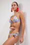Çiçek Desenli Regular Düşük Bel Bikini Altı TBESS24BA00121 - 3