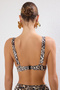 Leopar Desenli Üçgen Kaplı Bikini Üstü TBESS22BU0017 - 4
