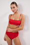 Kırmızı Straplez Kaplı Bikini Üstü TBESS25BU00028 - 2