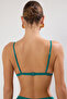 Yeşil Bralette Kaplı Bikini Üstü TBESS25BU00032 - 4