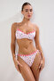 Pötikare Desenli Aplike Detaylı Balconette Kaplı Regular Normal Bel Bikini Takımı TBESS25BT00120