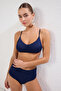 Lacivert Bralette Kaplı Bikini Üstü TBESS25BU00032