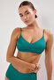 Yeşil Bralette Kaplı Bikini Üstü TBESS25BU00032 - 2