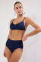 Lacivert Hipster Yüksek Bel Bikini Altı TBESS25BA00024