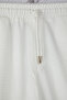 White Oversize Linen Look Draped Summer Shorts & Bermudas Tmnss25Sr00004 - 7