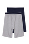 Lacivert- Gri Regular Fit 2'li Örme Şort TMNSS25SR00045 - 9