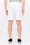 Men Plain Drawstring Basic Shorts, White - 3