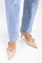 Women's Lover Tan Patent Leather Belted Buckle Pointed Stiletto - 5