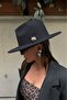 Panama Fedora Trilby Classic Inside Adjustable Black Color Women's Hat - 2