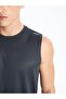 Black Crew Neck Men's Sleeveless T-Shirt (S5) - 3