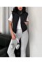 women's mock neck zip-up short puffer vest with side pockets - 2