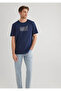 Logo Printed Navy Blue Men's T-Shirt M066842-70758 - 2