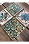 Set of 4 Colorful Printed Natural Stone Glasses - 2
